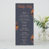 Elegante gotische bloemen minimalistische bruiloft kaart (Staand voorkant)