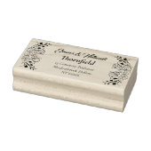 Elegante Gotische Bloemen Retouradres Bruiloft Rubberstempel (Stempel)