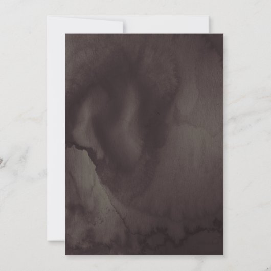 Elegante Gotische Bloemen Schedel Spiegel Handvast Kaart (Achterkant)