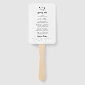 Elegante Gotische Bloemenkist Trouwprogramma Handwaaier (Achterkant)