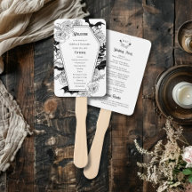 Elegante Gotische Bloemenkist Trouwprogramma