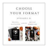 Elegante Gotische Bloemenschedel Halloween Kaart