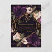 Elegante  Gotische Bruiloft Dank u Behuizing Informatiekaartje (Voorkant)