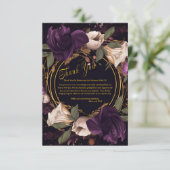 Elegante  Gotische Bruiloft Dank u Behuizing Informatiekaartje (Staand voorkant)