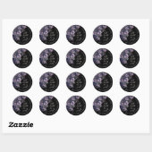 Elegante Gotische Bruiloft Ronde Sticker (Vel)