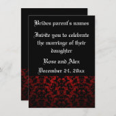 Elegante Gotische bruiloft uitnodigingen 4,5" x 6, (Voorkant / Achterkant)