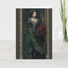 Elegante Gotische Damesbriefkaart Kaart