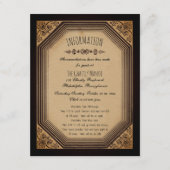 Elegante Gotische Deco Lijst Cornices Trouwinfo NL Informatiekaartje (Voorkant)