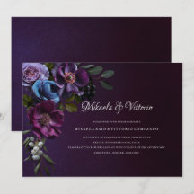 Elegante gotische donkere bloem bruiloft