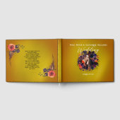 Elegante Gotische Donkere Bloemen Foto Bruiloft Gastenboek (Volledig)