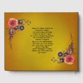 Elegante Gotische Donkere Bloemen Foto Bruiloft Gastenboek (Achterkant)