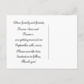 Elegante gotische donkere romance bewaar de datum aankondigingskaart (Achterkant)