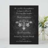 Elegante gotische donkere romance bruiloft 6,5" x  kaart (Staand voorkant)