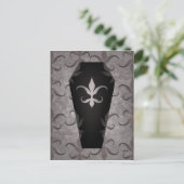 Elegante gotische doodskist voor Halloween Briefkaart (Staand voorkant)