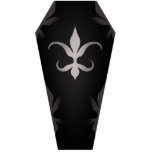 Elegante gotische doodskist voor Halloween Fotobeeldje Magneet<br><div class="desc">Elegante zwarte gotische doodskist grote acryl uitsparing fotosculptuur magneet. Geweldig Halloween decor voor uw koelkast.</div>