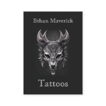 Elegante Gotische Fantasie Wolf Skull Zwart & Zilv