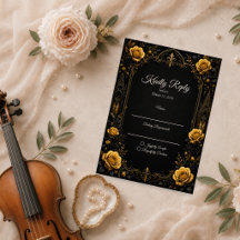 Elegante Gotische Gouden Rozen Bruiloft