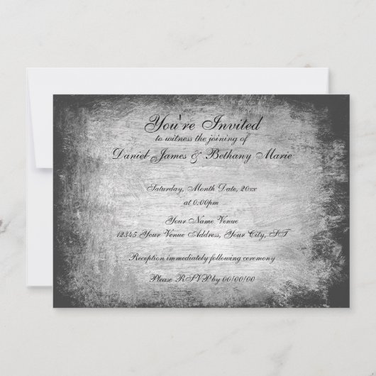 Elegante Gotische Grunge Kaart (Achterkant)