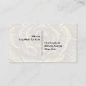 Elegante gotische grunge schedel en paarse roos op visitekaartje (Achterkant)