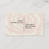 Elegante gotische grunge schedel en rode roos op m visitekaartje (Achterkant)