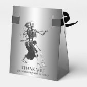 Elegante gotische Halloween bruiloft gunstbox Bedankdoosjes (Achterkant)