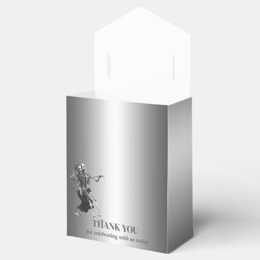 Elegante gotische Halloween bruiloft gunstbox Bedankdoosjes (Geopend)