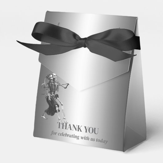 Elegante gotische Halloween bruiloft gunstbox Bedankdoosjes (Voorkant Zijde)