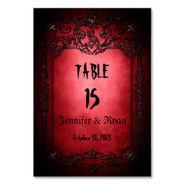 Elegante Gotische Halloween Bruiloft Kaart