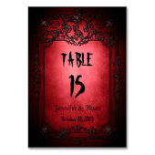 Elegante Gotische Halloween Bruiloft Kaart (Achterkant)