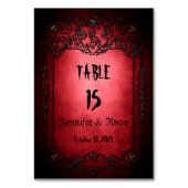 Elegante Gotische Halloween Bruiloft Kaart (Voorkant)