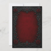 Elegante Gotische Halloween Bruiloft Kaart (Achterkant)