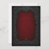 Elegante Gotische Halloween Bruiloft Kaart (Achterkant)