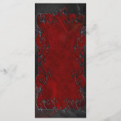 Elegante gotische halloween bruiloftsmenu menu (Achterkant)