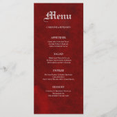 Elegante gotische halloween bruiloftsmenu menu (Voorkant)
