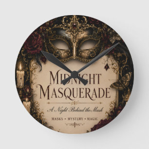 Elegante gotische Halloween dinerfeeststijl Ronde Klok