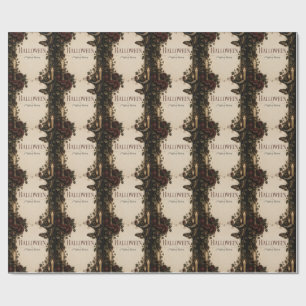 Elegante Gotische Halloween-feestviering Cadeaupapier