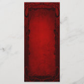 Elegante gotische halloween huwelijksmenu menu (Achterkant)
