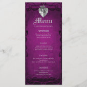 Elegante gotische halloween huwelijksmenu menu (Voorkant)
