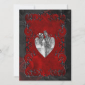 Elegante gotische halloween-huwelijksuitnodiging kaart (Achterkant)