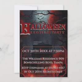 Elegante Gotische Halloween-kostuumtrends Feest 🎃 Kaart