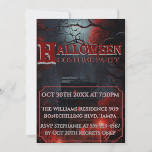 Elegante Gotische Halloween-kostuumtrends Feest 🎃 Kaart