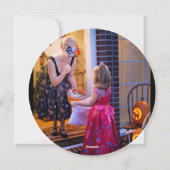 Elegante Gotische Halloween Merry Fright Familie F Feestdagenkaart (Achterkant)