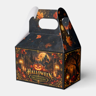 Elegante Gotische Halloween Pompoen Custom Favor D Bedankdoosjes