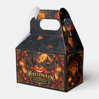 Elegante Gotische Halloween Pompoen Custom Favor D Bedankdoosjes