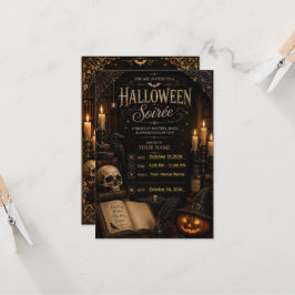 🕯️ Elegante Gotische Halloween Soiree Uitnodiging