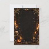 🕯️ Elegante Gotische Halloween Soiree Uitnodiging (Achterkant)