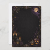 🎃 Elegante Gotische Halloween Soiree Uitnodiging (Achterkant)