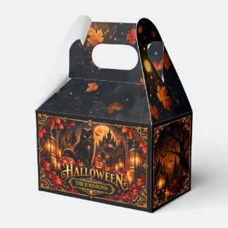 Elegante Gotische Halloween Zwarte Kat Houders Bedankdoosjes