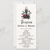 Elegante Gotische Kandelaar Crimson Cherry Roos (Voorkant)