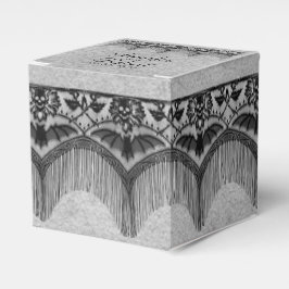 Elegante Gotische Kant Posh Bruiloft Favor Box Bedankdoosjes